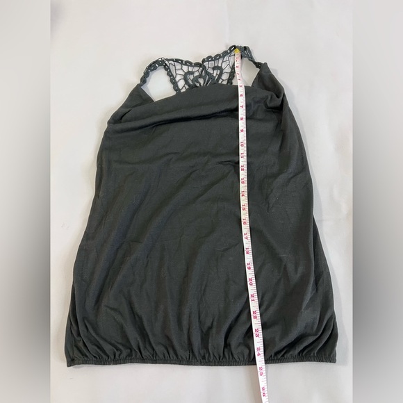 Yoins Top Womens Sz Large Crochet Lace Tank Sexy Knit Pullover‎ Black - Picture 4 of 7